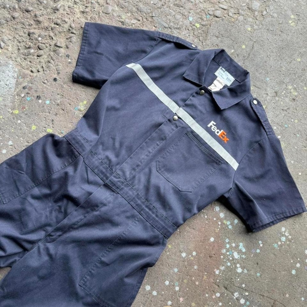 Vintage USA made FedEx jumpsuit cover all